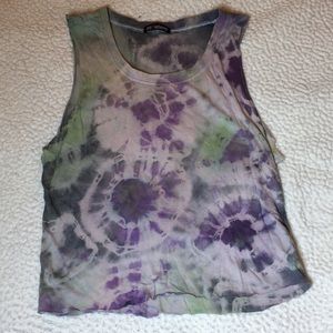 Strawberry shirt/custom tie-dye crop top size S